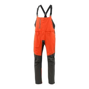 Simms Fishing Challenger Bib Pants Fury Orange Black Waterproof Rain Mens 3XL